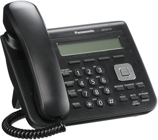Panasonic KX-UT113 SIP Standard Desk Phone | Available in Black and